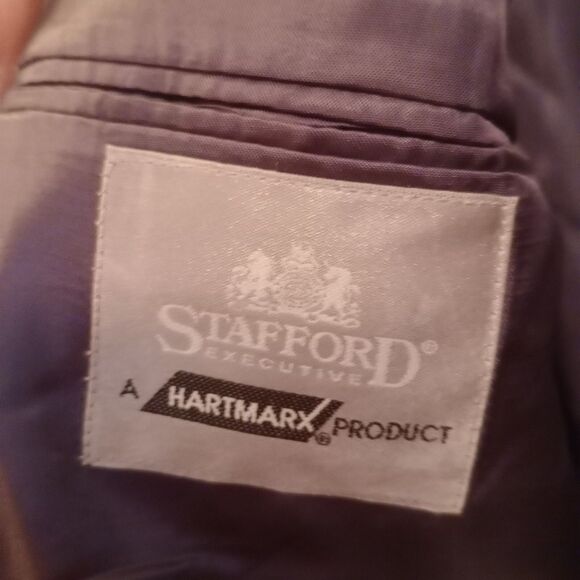 Vintage Stafford Executive‎ Worsted Wool Sport Coat Blazer Jacket Men's  44S - Picture 7 of 10